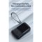 Baseus Q Pow 10000 mAh premium 15W 3A с технологией QC3.0+PD3.0 и iP кабелем карманная стильная Mini Black