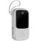 Baseus Q Pow 10000 mAh premium 15W 3A с технологией QC3.0+PD3.0 и Type-C кабелем карманная стильная Mini White