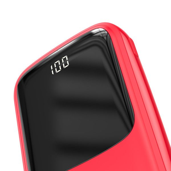 Baseus Q Pow 10000 mAh premium 15W 3A с технологией QC3.0+PD3.0 и iP кабелем карманная стильная Mini Red