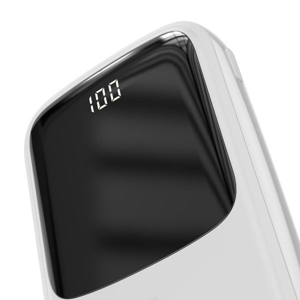 Baseus Q Pow 10000 mAh premium 15W 3A с технологией QC3.0+PD3.0 и Type-C кабелем карманная стильная Mini White