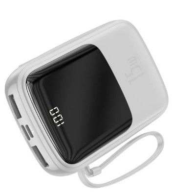 Baseus Qpow Digital Display 3A 10000 mAh (with Type-C cable) (PPQD-A02) White