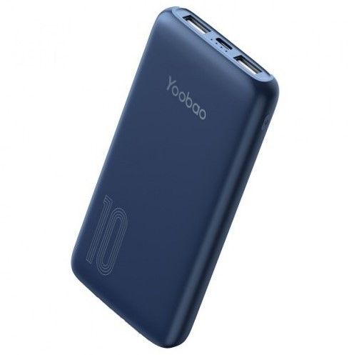 Yoobao 1D (10000 mAh, портативна батарея, 22.5W, 2xUSB+Type-C, індикатор заряду) - Синій