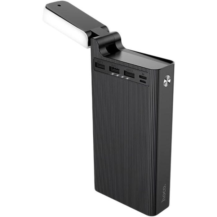 Hoco з ЛЕД ЛАМПОЮ на 3 виходи 30000 mAh Чорний