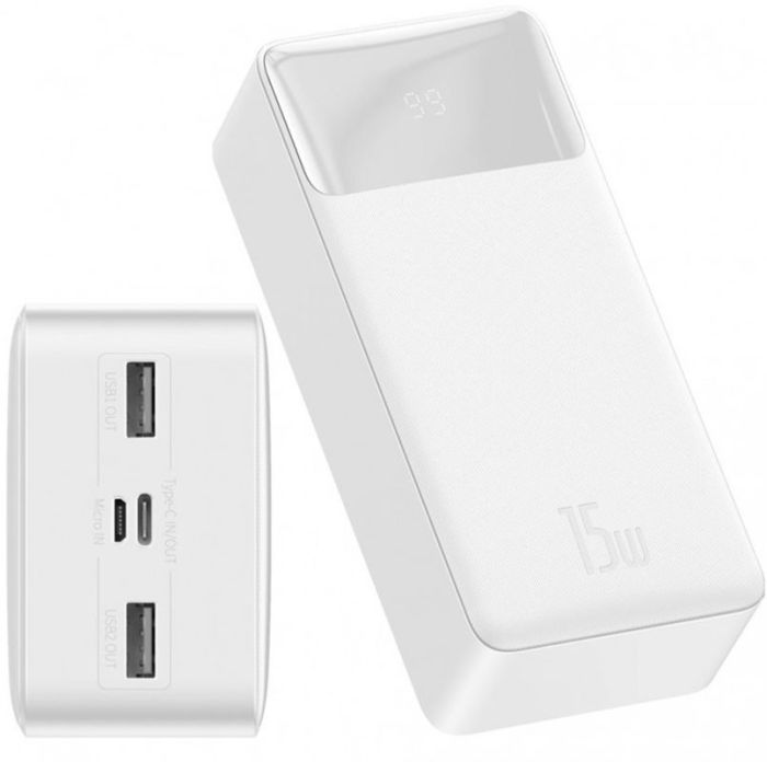 Baseus Bipow Overseas 15W 30000 mAh (PPBD050202) White
