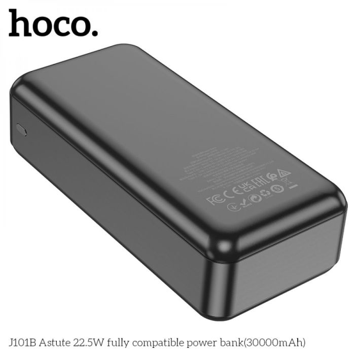 Hoco J101A Astute 22.5W fully compatible 30000 mAh, Black