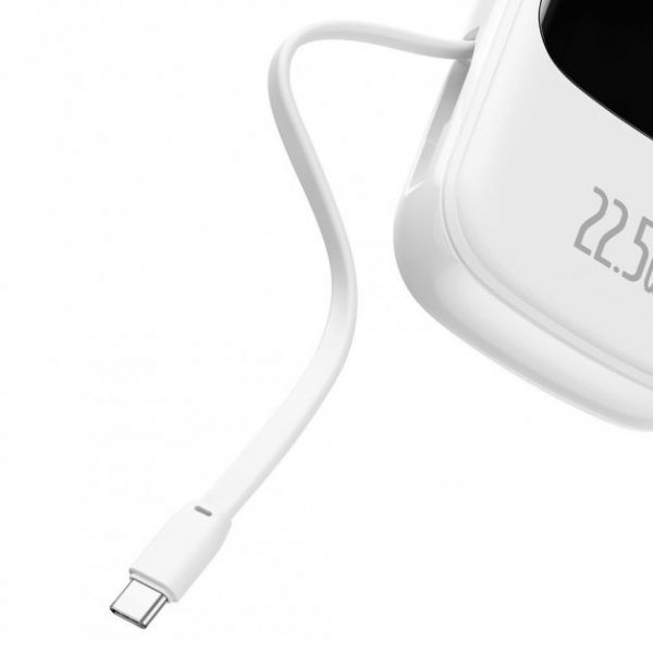 Baseus 20000 mAh Cable q Pow Display 20w (ppqd-h02) White