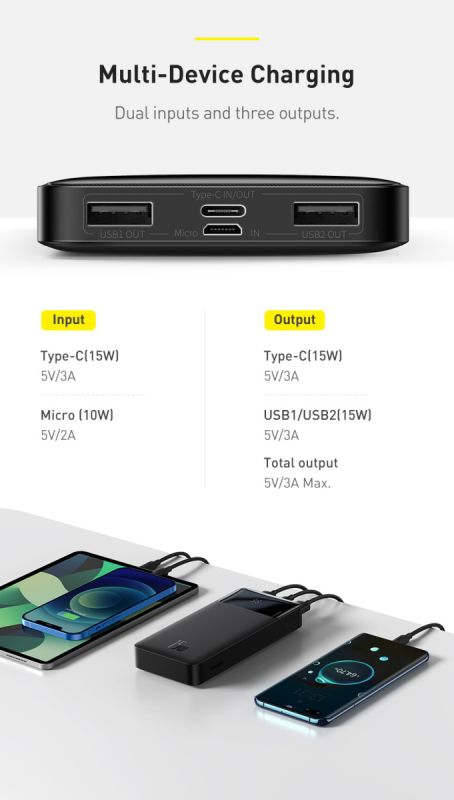 Baseus Bipow 15W 30000 mAh PPDML-K01 (Черный)