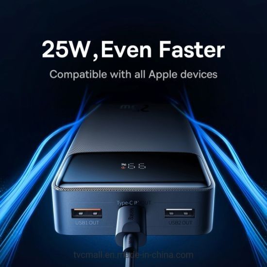 Baseus Bipow 20000 mAh 25W с кабелем USB-C 60W (PPBD25K)