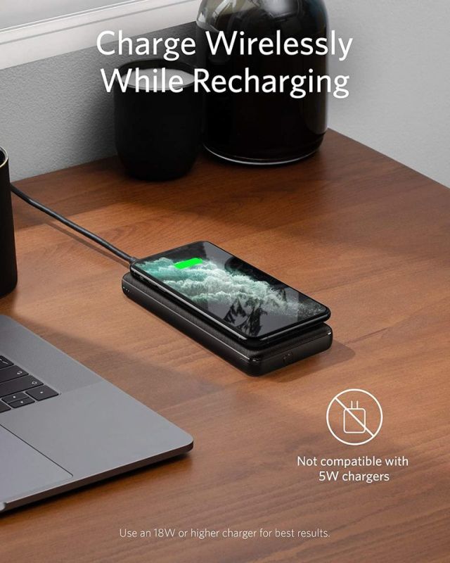 Anker PowerCore III Sense 10000 mAh 18W with Wireless 10W Black (A1617H11)