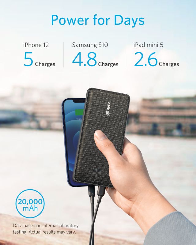 Anker PowerCore III Sense 20000 mAh 20W PD (Black) (6833634)
