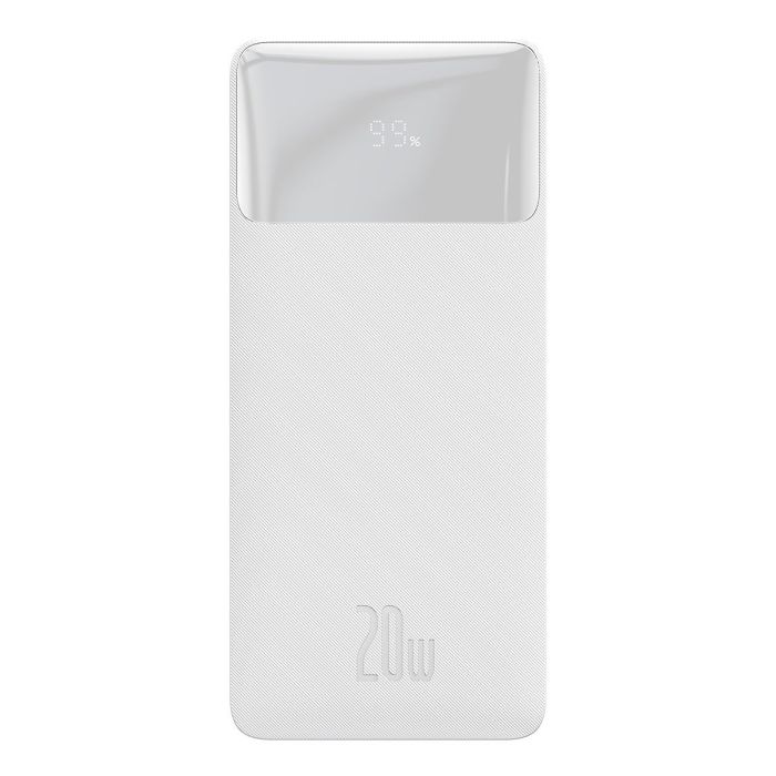 Baseus 20000 mAh зі швидкою зарядкою 2USB/1Type 3A/20W white (PPBD050302)