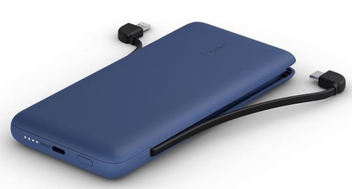 Belkin 10000 mAh 23W integrated cables Blue