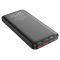 Hoco J90 зі швидкою зарядкою (10000 mAh, 22.5W+PD20W, 1USB/1Type-C, 20W/3A, з LED дисплеєм) - Чорний