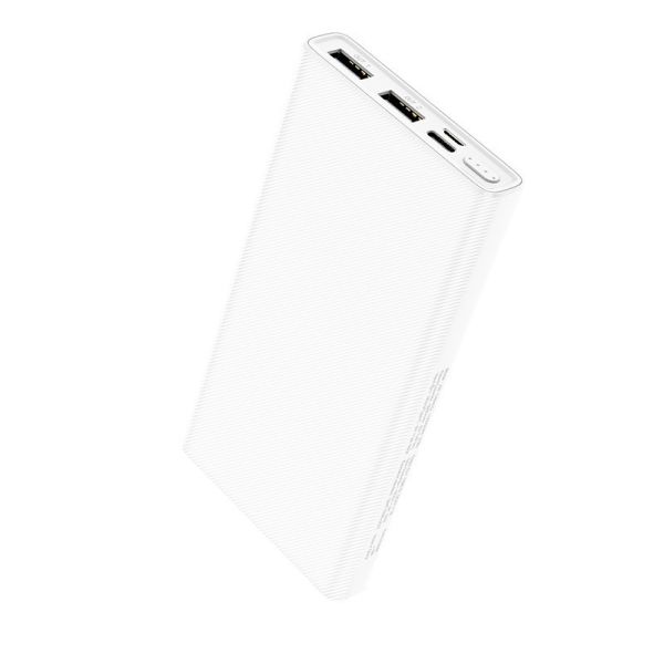 Повербанк Hoco J55 Neoteric портативна батарея з LED індикатором (10000mAh, 2USB/1Type-C/micro-USB, 5V/2A) - Білий