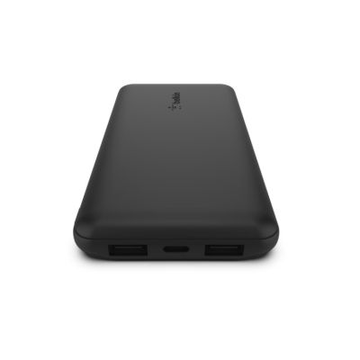 Belkin 10000 mAh, USB-C, 2*USB-A, 3A max, 6" USB-A до USB-C cable, Black (BPB011btBK)