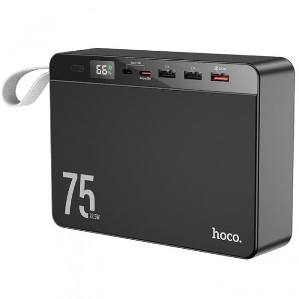 Зовнішній акумулятор (павербанк) Hoco J94 Overlord 22.5W 75000 mAh Black