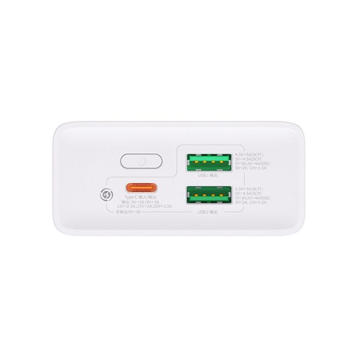 Baseus Adaman2 Digital Display Fast Charge 20000 mAh 30W White (PPAD050002/PPADM2-20)