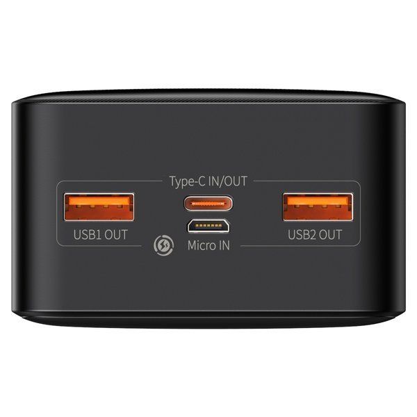 Baseus Bipow 20W 30000 mAh USB-C 2 x USB QC 3.0 (чорний) PPBD050401