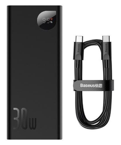 Baseus Adaman Metal Digital Display 20000 mAh 30W black (PPAD030001)