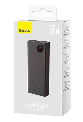 Baseus Adaman Metal Digital Display 20000 mAh 30W black (PPAD030001)