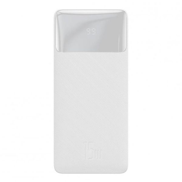 Baseus Bipow 15W 20000 mAh USB-C/3A 2USB-A/3A(max.) (білий) PPBD050102