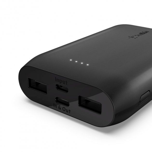 Belkin 10000 mAh, 15W Dual USB-A, USB-C, black