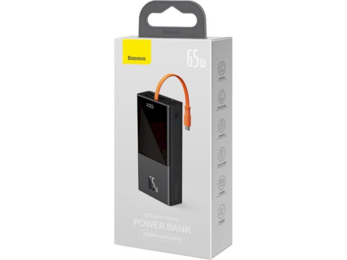 Baseus Elf Digital Display 65W 20000 mAh Black (PPJL000001)