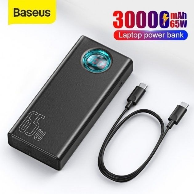 Baseus PowerBank 30000 mah 65W Delivery/Quick Charge 3.0 Black