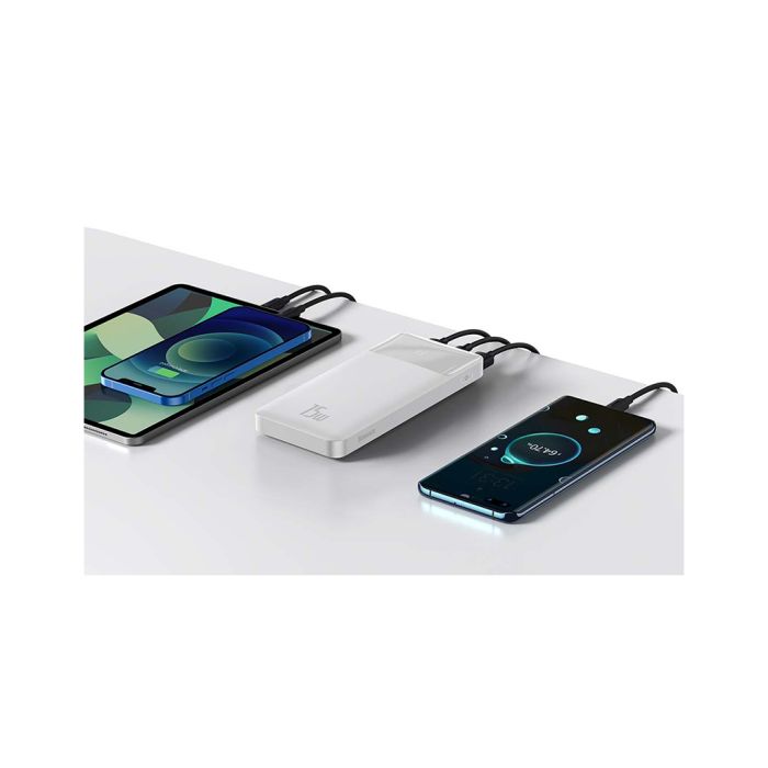 Baseus Bipow 20000 mAh, 15W, USB-C/3A, 2*USB-A/3A(max.), white (PPDML-J02)