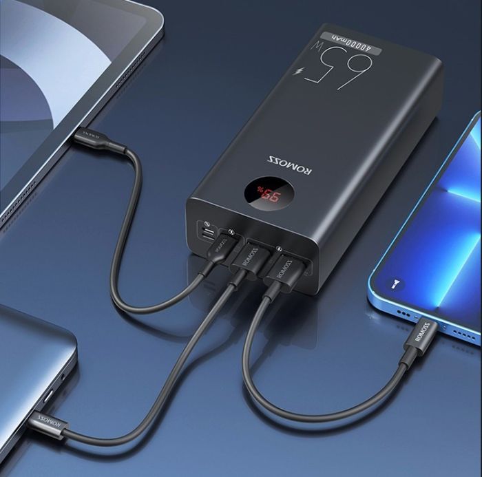 Romoss 65W 40000 mAh QC 3.0 PD PEA40 Pro Black
