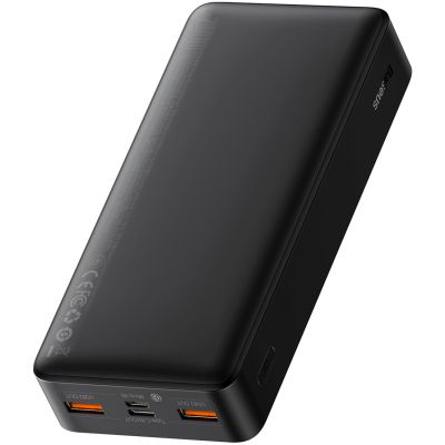 Baseus Bipow 20000 mAh, PD/20W, QC3.0/USB-C, 2*USB-A/3A(max.), black (PPDML-M01)