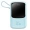 Baseus Qpow Pro + кабель USB to Type-C, 0.3 метра (3A, 20000 mAh, 22.5Вт, Type-C/USB-A/Lightning, QC 3.0) - Блакитний