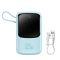 Baseus Qpow Pro + кабель USB to Type-C, 0.3 метра (3A, 20000 mAh, 22.5Вт, Type-C/USB-A/Lightning, QC 3.0) - Блакитний
