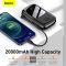 Baseus Qpow Pro + кабель USB to Type-C, 0.3 метра (3A, 20000 mAh, 22.5Вт, Type-C/USB-A/Lightning, QC 3.0) - Чорний