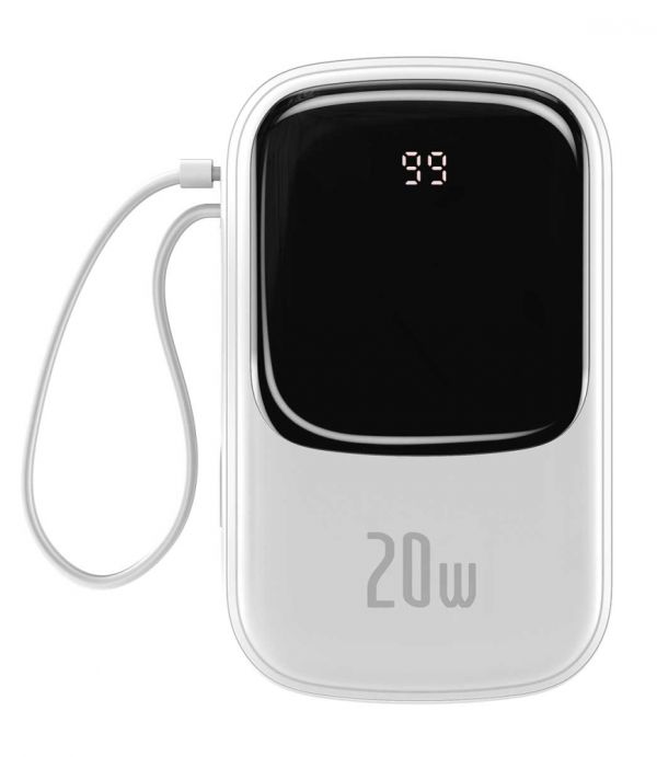 Baseus Qpow Digital Display Quick Charging 20W 20000 mAh White (PPQD-H02)