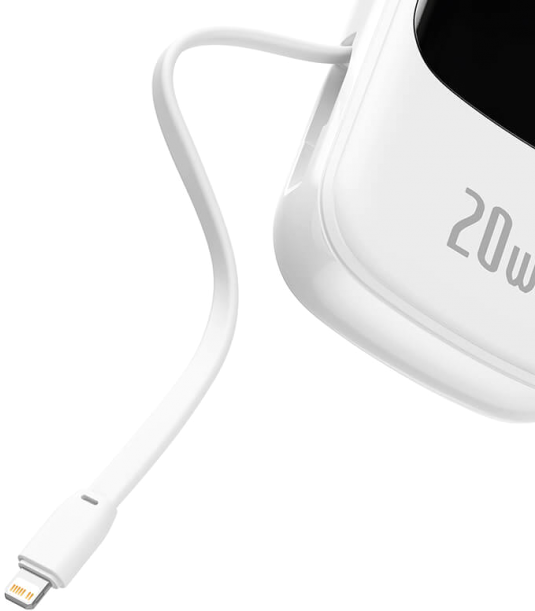 Baseus Qpow Digital Display Quick Charging 20W 20000 mAh White (PPQD-H02)