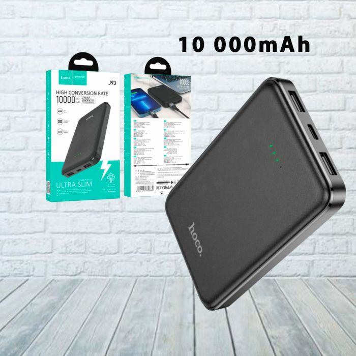 Hoco J93 Handsome (10000 mAh) Black із швидкою зарядкою