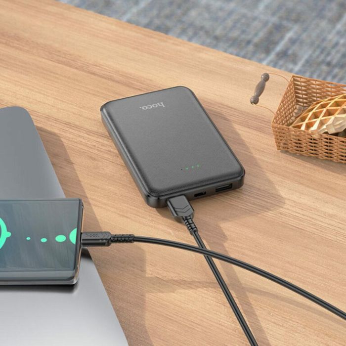 Hoco J93 Handsome (10000 mAh) Black із швидкою зарядкою