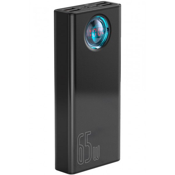 Портативний зарядний пристрій Baseus Amblight 30000mAh 65W 6A з технологією QC3.0+PD3.0 + кабель Baseus Xiaobai series Type-C to Type-C 1м Чорний