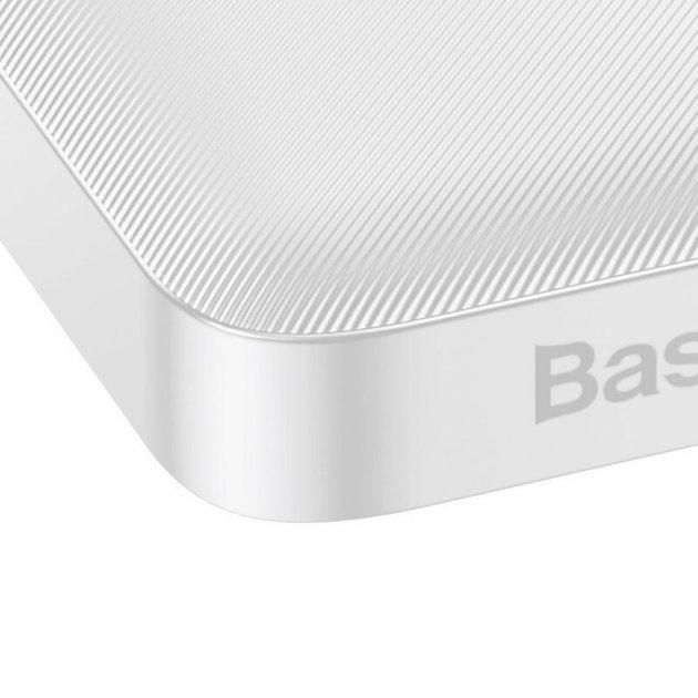 Power Bank Baseus Bipow PPDML-L02 White, 10000 mAh, QC3.0/PD/SCP, 20W, LED display