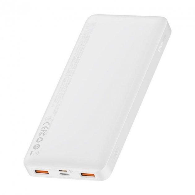 Power Bank Baseus Bipow PPDML-L02 White, 10000 mAh, QC3.0/PD/SCP, 20W, LED display