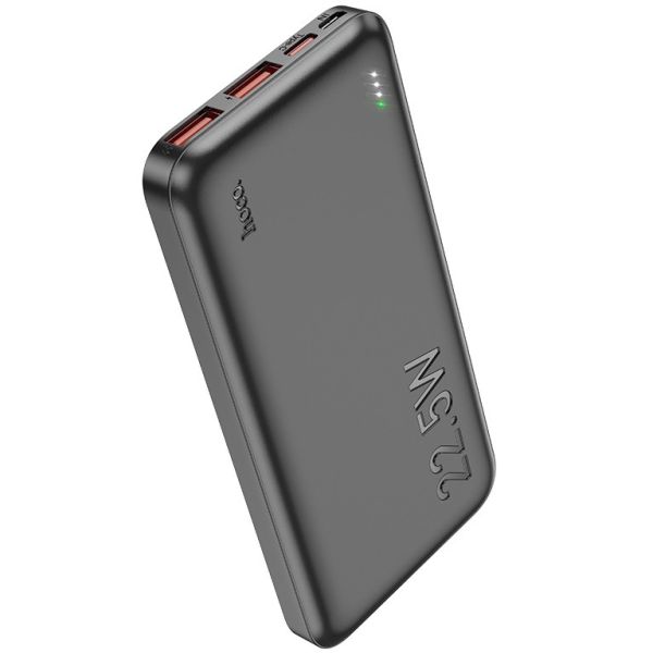 Power Bank Ultra-Thin 10000mAh HOCO J101 |2USB/Type-C, 22.5W| Black