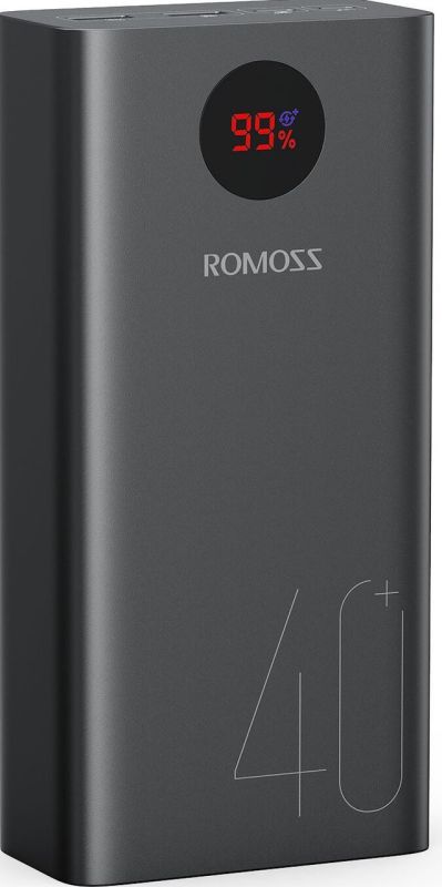 Romoss PEA40 Чорний на 40000 mAh/18 Вт + USB/Micro USB/Type C + QC3.0/PD