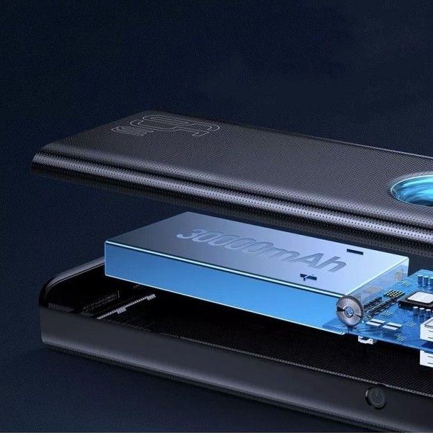 Baseus  30000 mah 65W Amblight QC3.0 / PD3.0 + кабель Baseus Type-C 100W