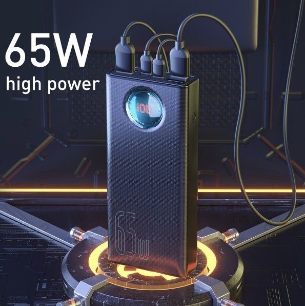 Baseus  30000 mah 65W Amblight QC3.0 / PD3.0 + кабель Baseus Type-C 100W