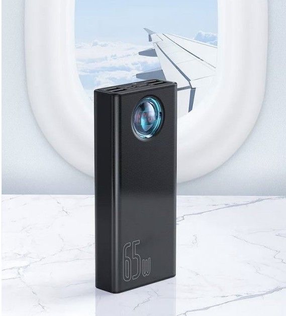 Baseus  30000 mah 65W Amblight QC3.0 / PD3.0 + кабель Baseus Type-C 100W
