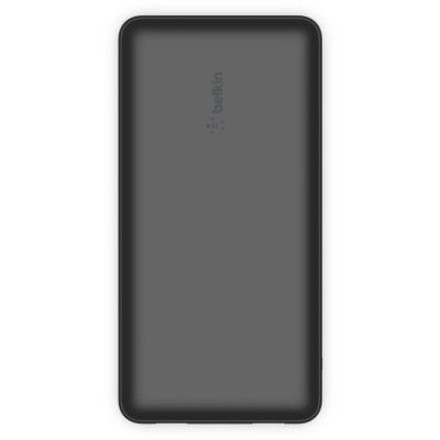 Belkin 20000 mAh, USB-C, 2*USB-A, 3A, 6" USB-A до USB-C кабель, Чорний (BPB012BTBK)
