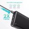 Yoobao K13 (26800mAh з LED індикатором, 3USB/micro-USB, PD/QC, 20W, 2.4A, швидка зарядка) - Чорний