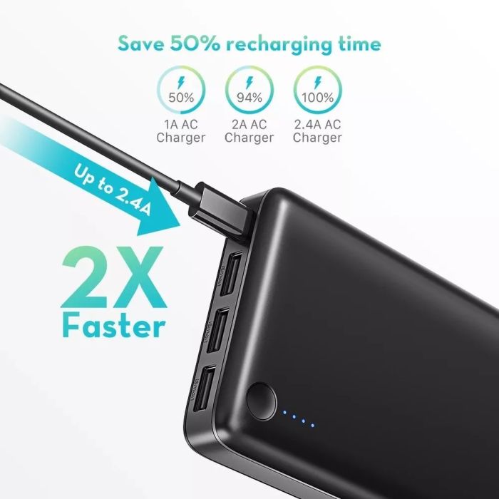 Yoobao K13 (26800mAh з LED індикатором, 3USB/micro-USB, PD/QC, 20W, 2.4A, швидка зарядка) - Чорний
