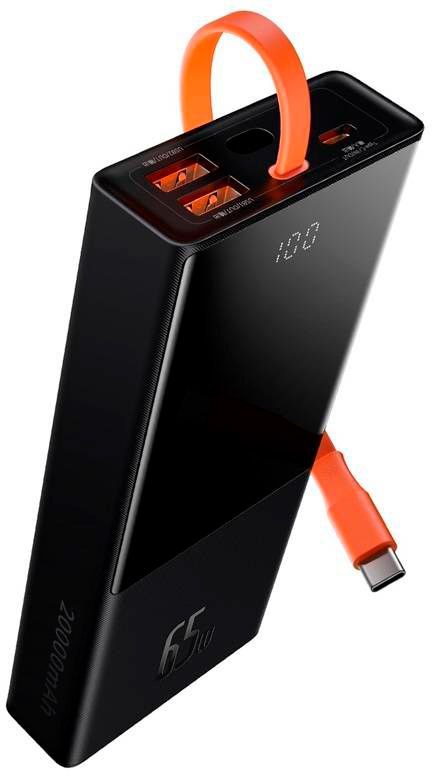 Baseus 20000 mAh PD 65W USB-C 2xUSB QC 3.0 Black (PPJL000001)